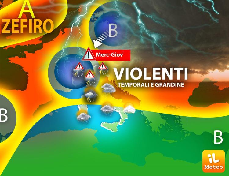 Temporali e pioggia sull'Italia, Nord nel mirino del meteo
