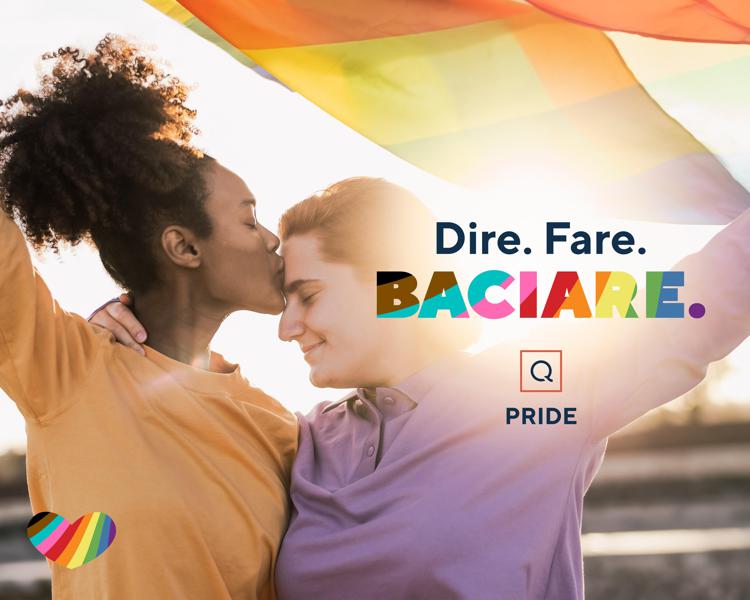 Pride Month, QVC Italia lancia la campagna 'Dire. Fare. Baciare.'