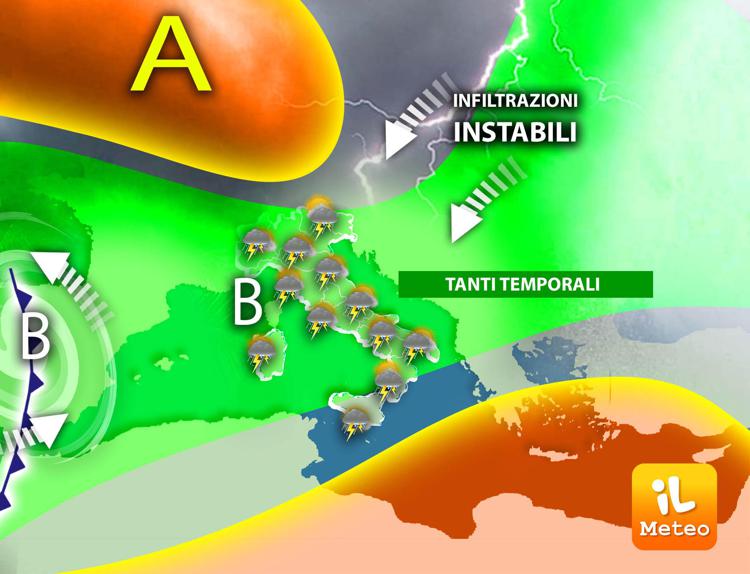 Ancora maltempo sull'Italia, nuovi e forti temporali: previsioni meteo
