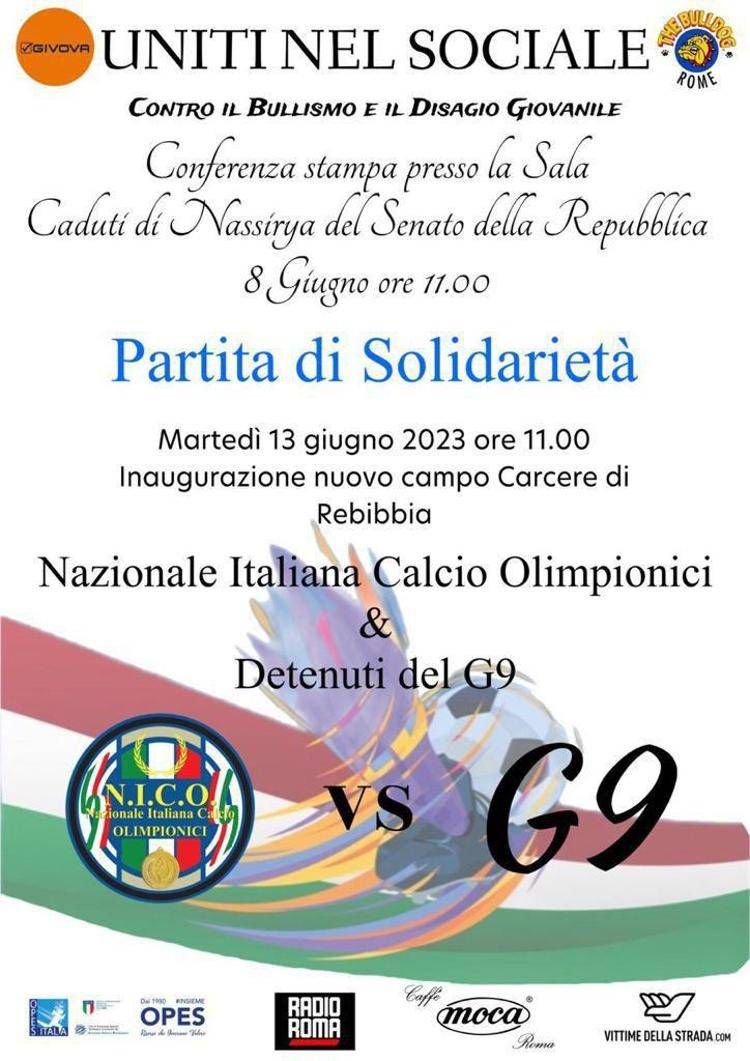 Calcio: nuovo campo a Rebibbia, partita di solidarietà per inaugurarlo