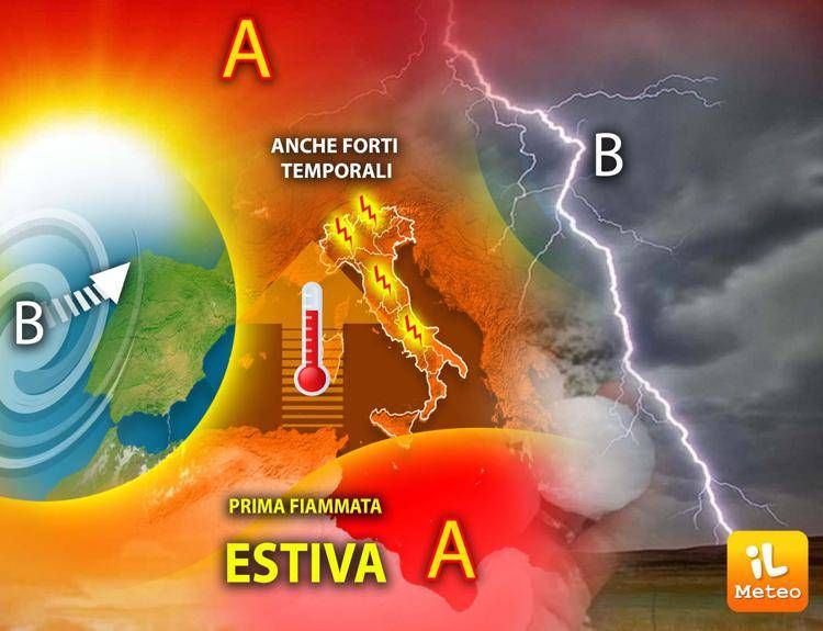 Weekend con caldo africano, ma forti temporali restano in agguato