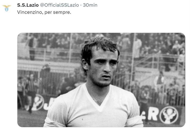 Il tweet della Lazio