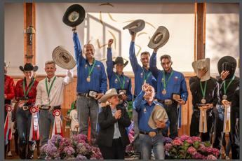 Italy country of cowboys: one gold and two silvers at the Reining World Championships in Switzerland