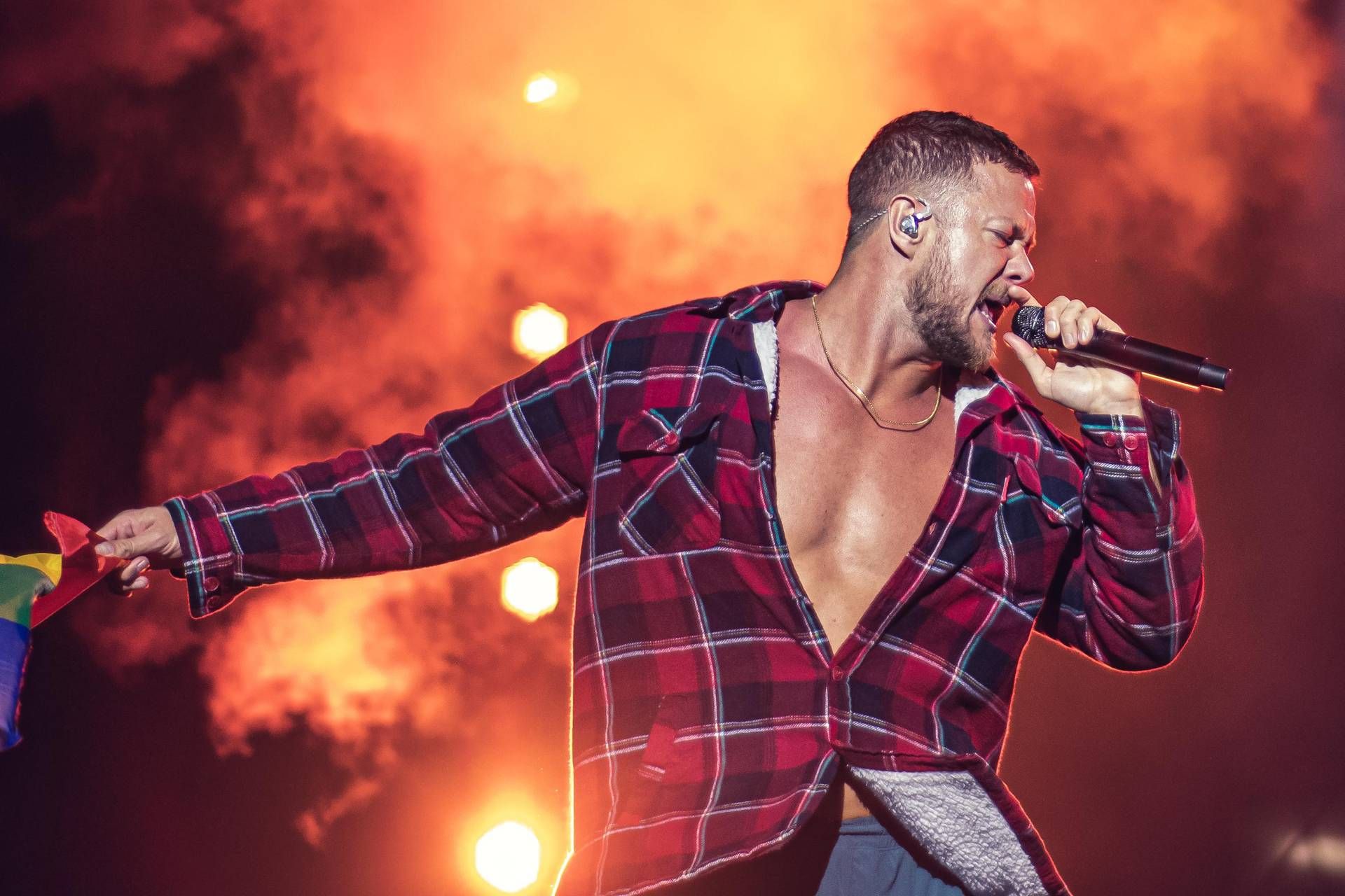 Imagine Dragons in Rome, all ready for the concert at the Circus