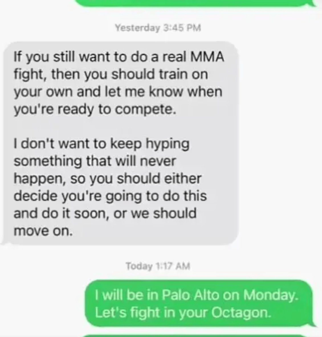 Musk publishes the (private) message that made Zuckerberg withdraw from the duel