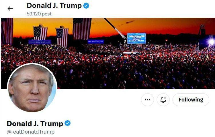 Trump, il ritorno su X a due anni dall’ultimo tweet