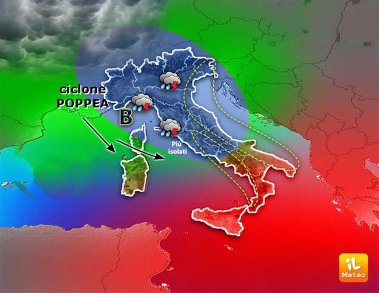 Meteo Italia: stop al caldo africano, arriva il maltempo
