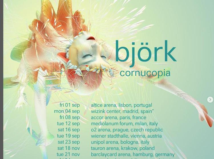 Locandina dei concerti di Björk
