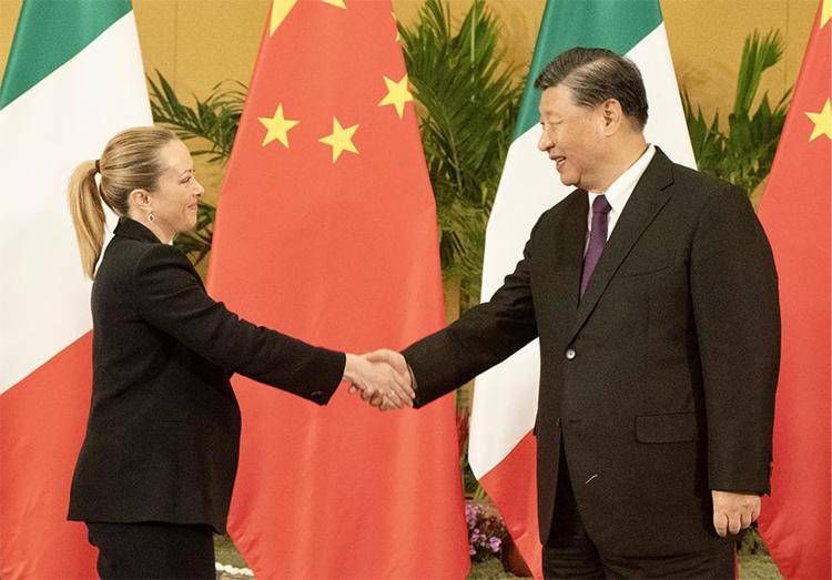Italy's premier Giorgia Meloni meets China's president Xi Jinping during the G20 summit on 16 November, 2022