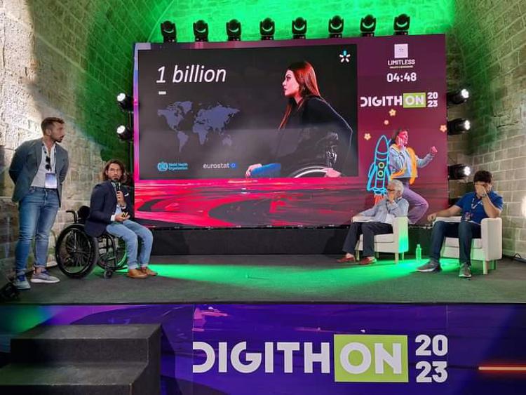 Un momento dei pitch di presentazione delle startup a Digithon 2023