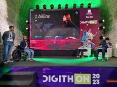 Un momento dei pitch di presentazione delle startup a Digithon 2023