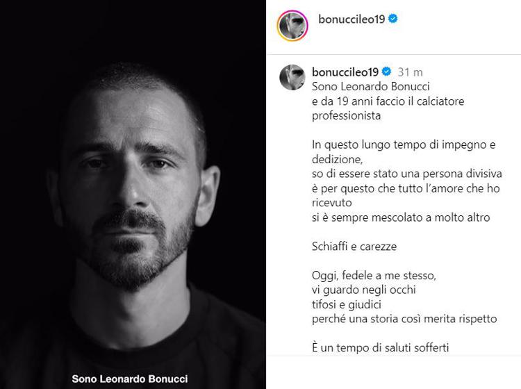 Bonucci e l'addio amaro alla Juve: 