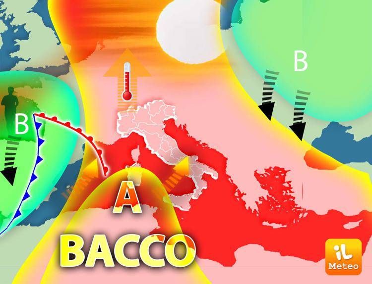 La mappa meteo di oggi