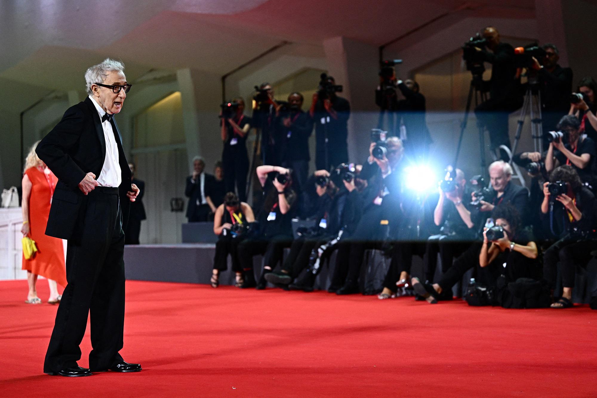 Woody Allen on the red carpet of the 2023 Venice Film Festival