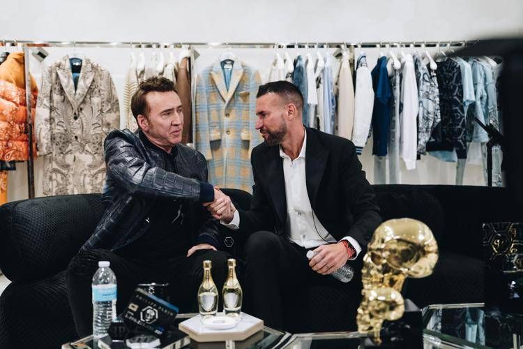 Nicolas Cage con Philipp Plein nello store di Las Vegas