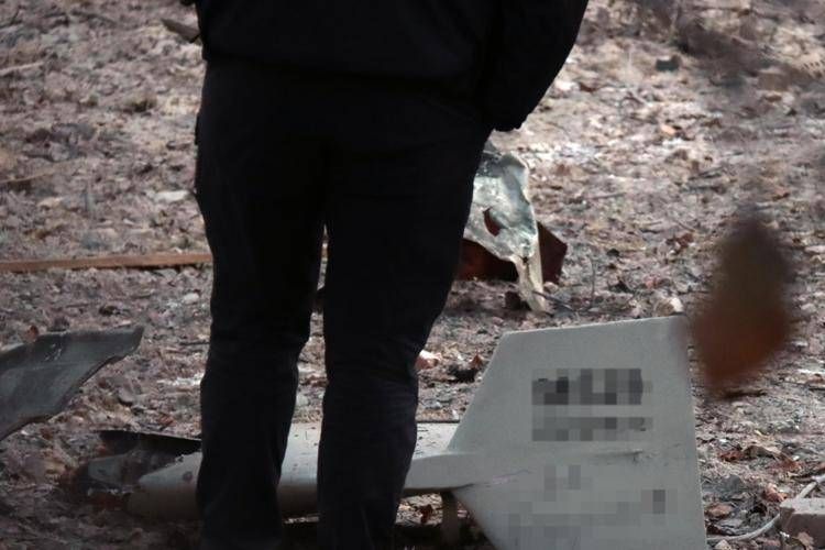 Resti di un drone della Russia