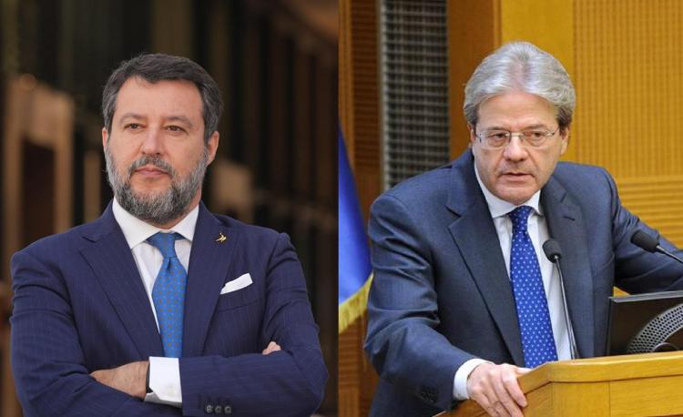 Matteo Salvini e Paolo Gentiloni