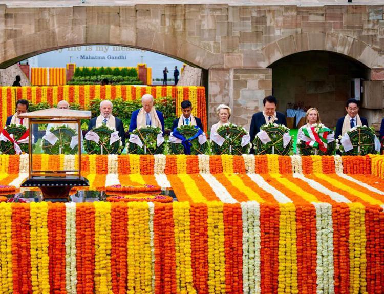 G20 India, leader in visita al Memoriale di Ghandi