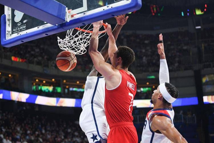 Un momento della partita tra Usa e Canada - (Afp)