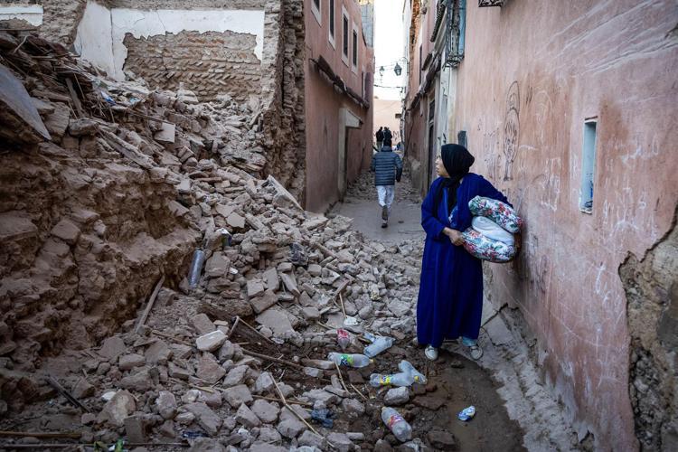 Danni del terremoto in Marocco (Afp)