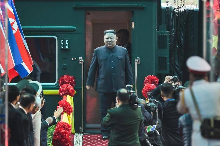 Kim Jong-un sul treno blindato - Afp