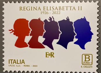 Italian stamp for Elizabeth II, first to a foreign personality