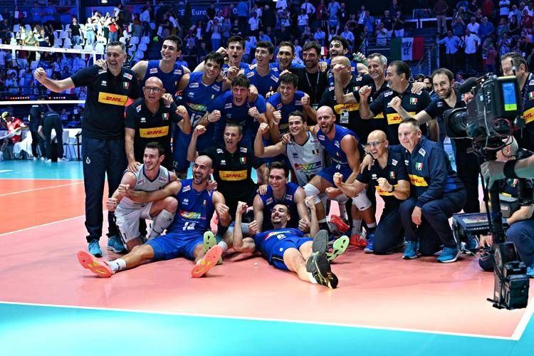 Gli azzurri della pallavolo (Afp)