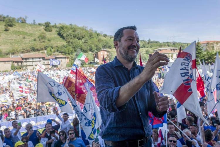 Matteo Salvini a Pontida 2022 - (Fotogramma)