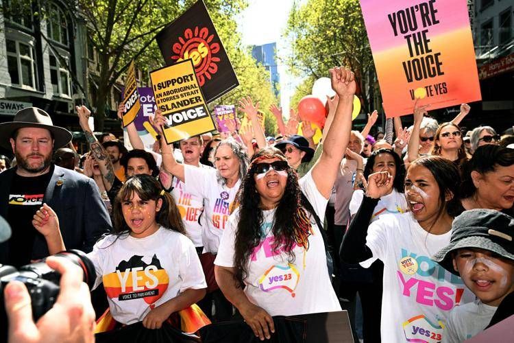 Manifestazione per gli indigeni in Australia - Afp