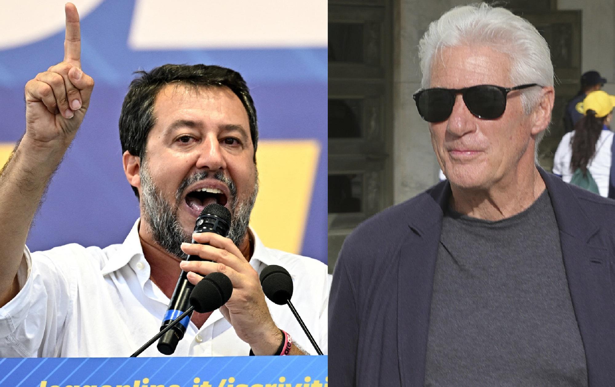 移民、リチャード・ギア、「カトリックイタリア」に反対。 そしてサルビーニは怒る