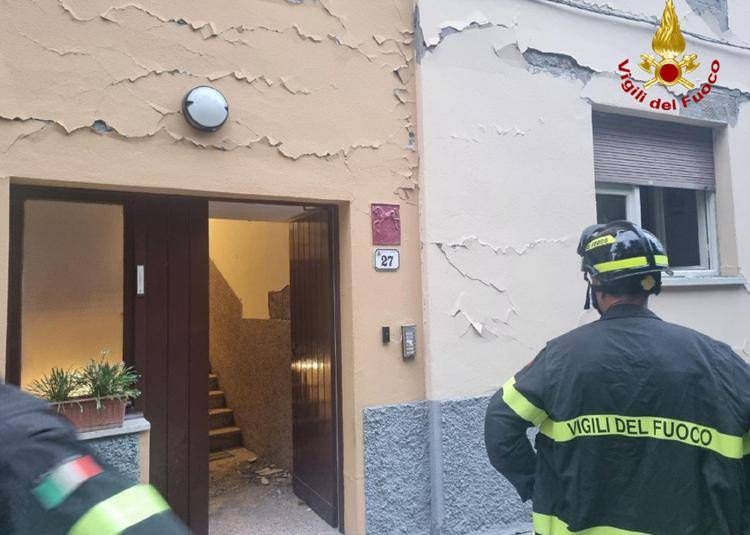 Case danneggiate dal terremoto