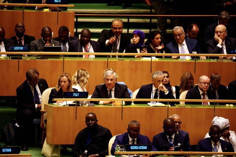 Giorgia Meloni durante l'assemblea Onu - Foto Palazzo Chigi