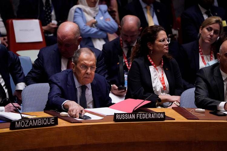 Sergei Lavrov all'Onu - Afp