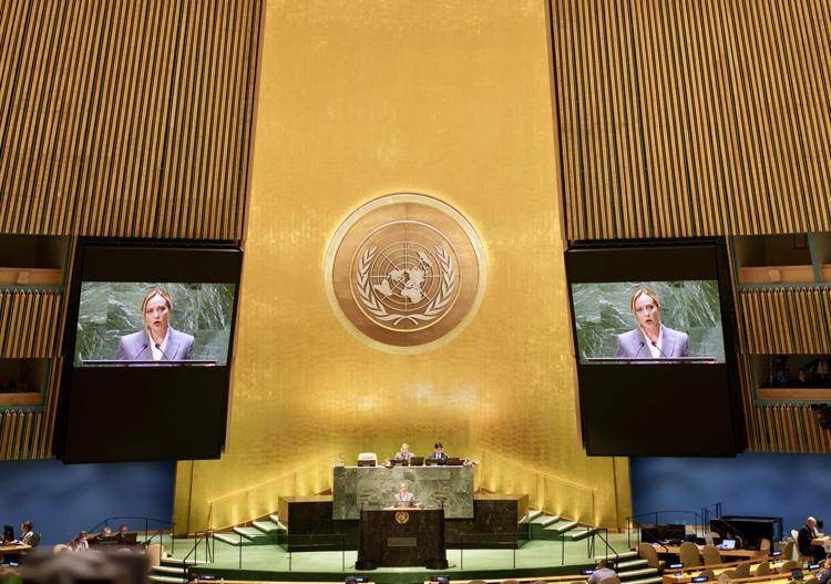 Giorgia Meloni all'Onu