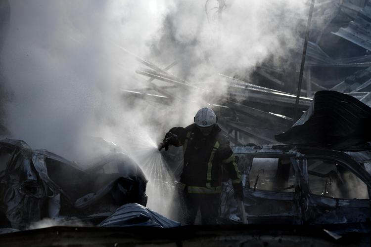 L'attacco su Kiev, in Ucraina - (Afp)