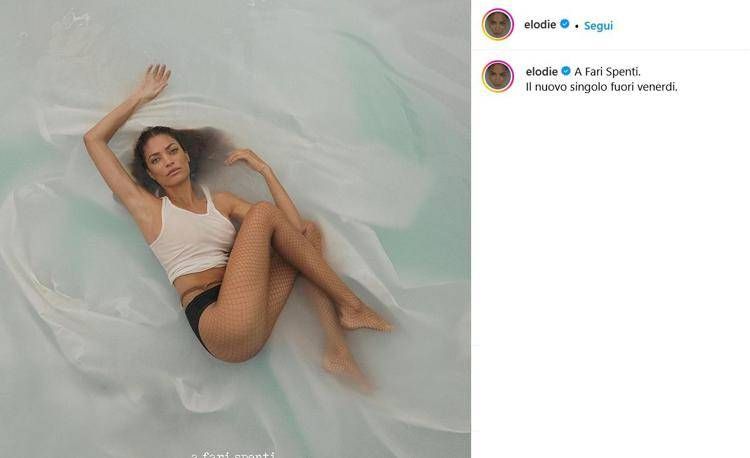 Elodie nuda sui social per il lancio del nuovo singolo 'A fari spenti'