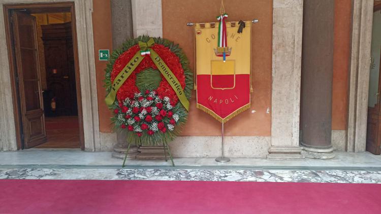 Gli omaggi a Napolitano (Foto Adnkronos)
