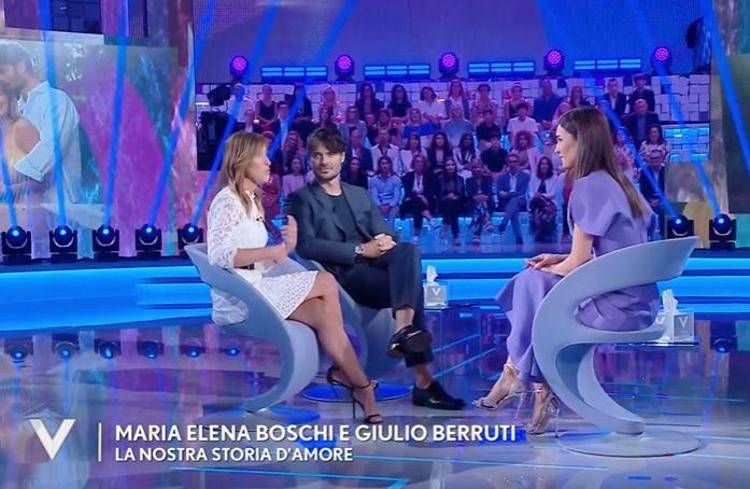Maria Elena Boschi e Giulio Berruti a Verissimo