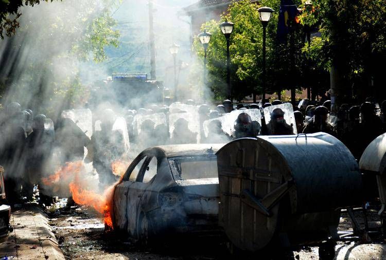 Scontro in Kosovo - (Afp)