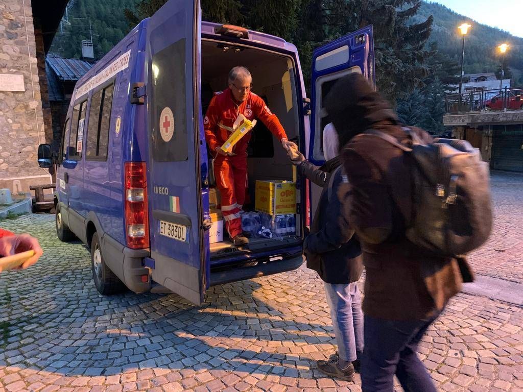 Migrants, from Claviere traveling to France with the hope of crossing the border