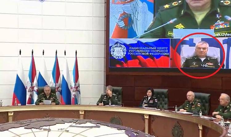 L'ammiraglio russo Viktor Sokolov in video
