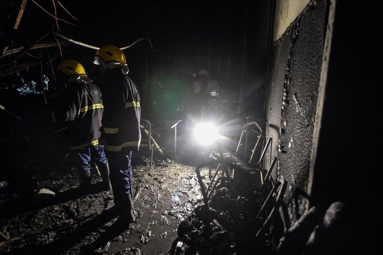 Il luogo dove è scoppiato l'incendio (Afp)