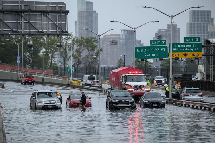Piogge record e inondazioni a New York - Afp