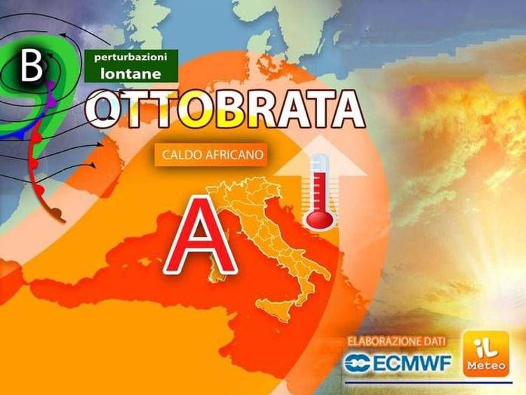 Caldo anomalo sull'Italia nelle previsioni meteo di oggi