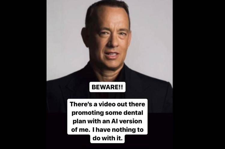 L'immagine pubblicata da Tom Hanks