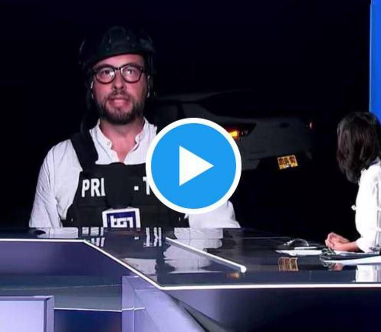 Israele, paura per inviato Tg1: esplode razzo in diretta - Video