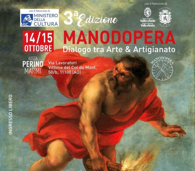 Aosta, nel weekend III edizione di 'Manodopera - Dialogo tra Arte & Artigianato'