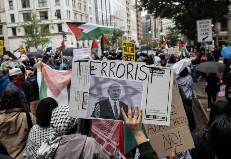 Manifestazione pro-Palestina in Usa - Afp