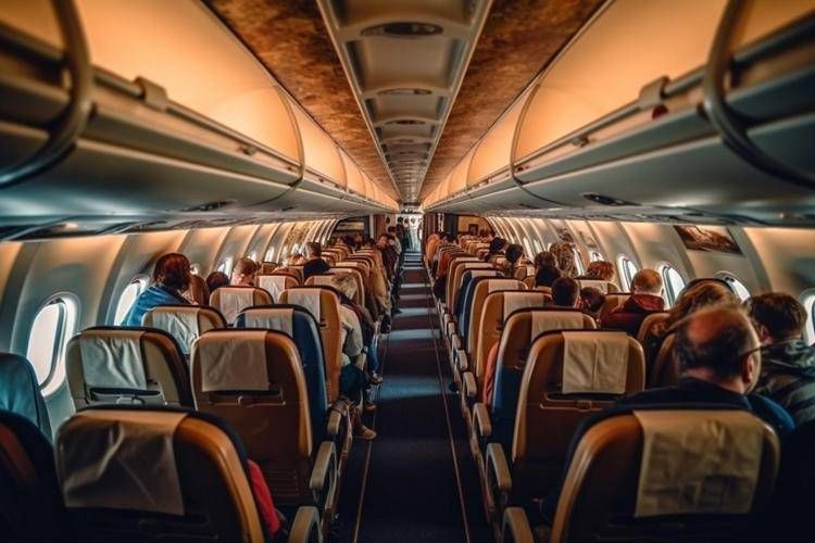 L'interno di un aereo
