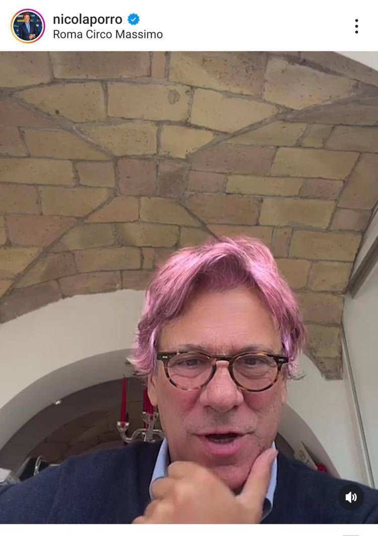 Nicola Porro e i capelli viola per Gueterres